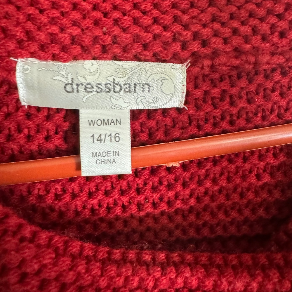 Double Breasted Red Sweater